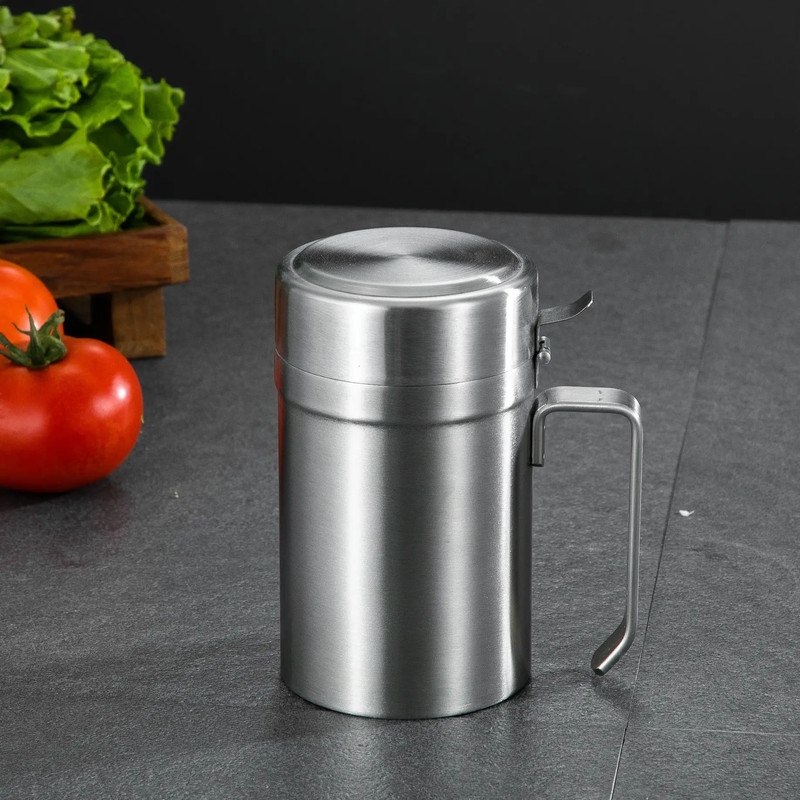 Premium Stainless Steel Leak-Proof Oil Filter Strainer, Soy Vinegar Pot, Kitchen Seasoning Bottle, Oil Storage Oiler