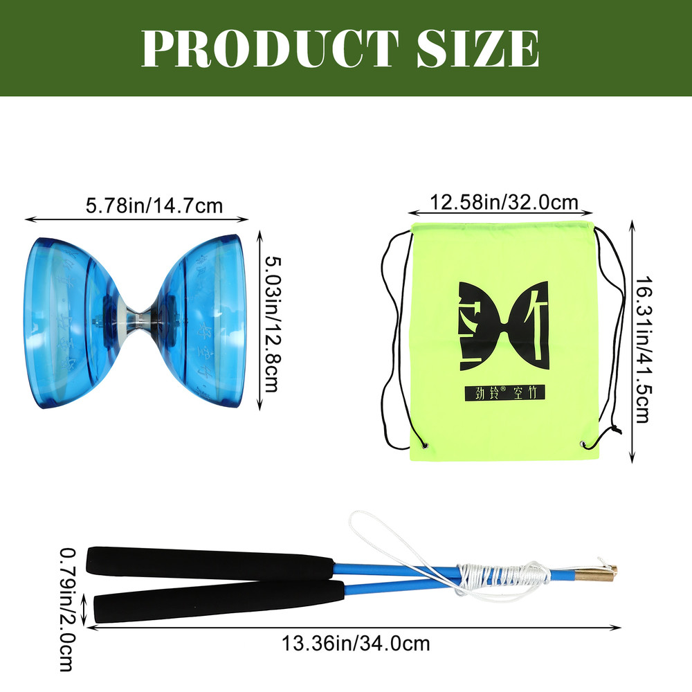 Professional Diabolo of Triple Bearing Diabolo Toy, Chinese Diabolo Yoyo for Beginners & Pros, Fitness Toy