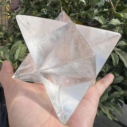10cm natural clear crystal merkaba pendulum, healing energy stones for jewelry, decoration, spiritual balance