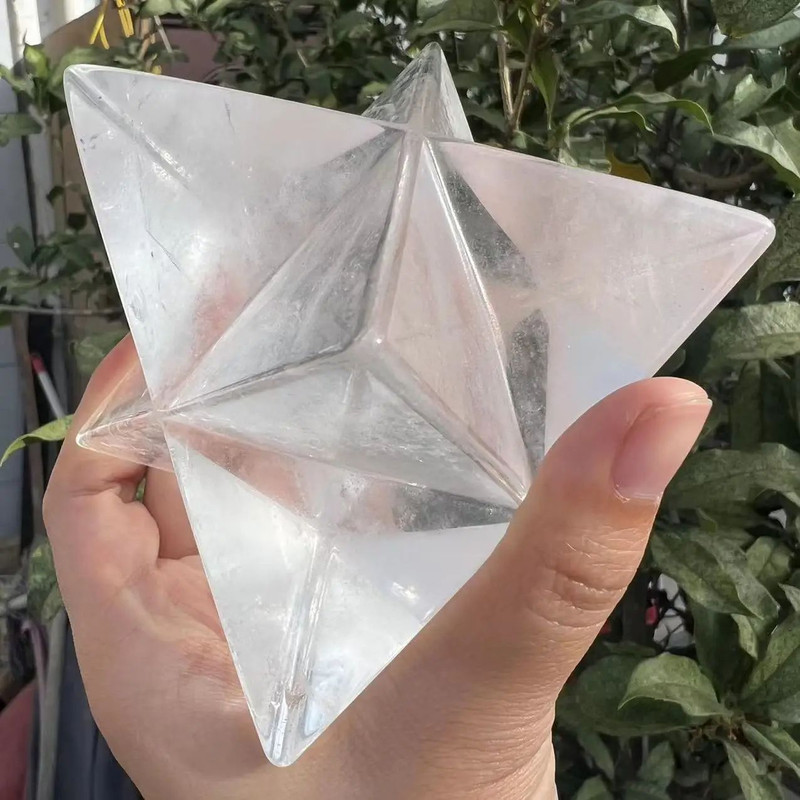 10CM Natural Clear Crystal Merkaba Pendulum Healing Energy Stones For Jewelry Decoration Spiritual 3