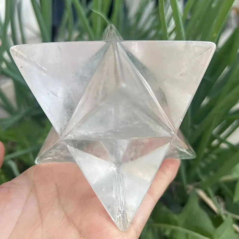 10CM Natural Clear Crystal Merkaba Pendulum Healing Energy Stones For Jewelry Decoration Spiritual 4