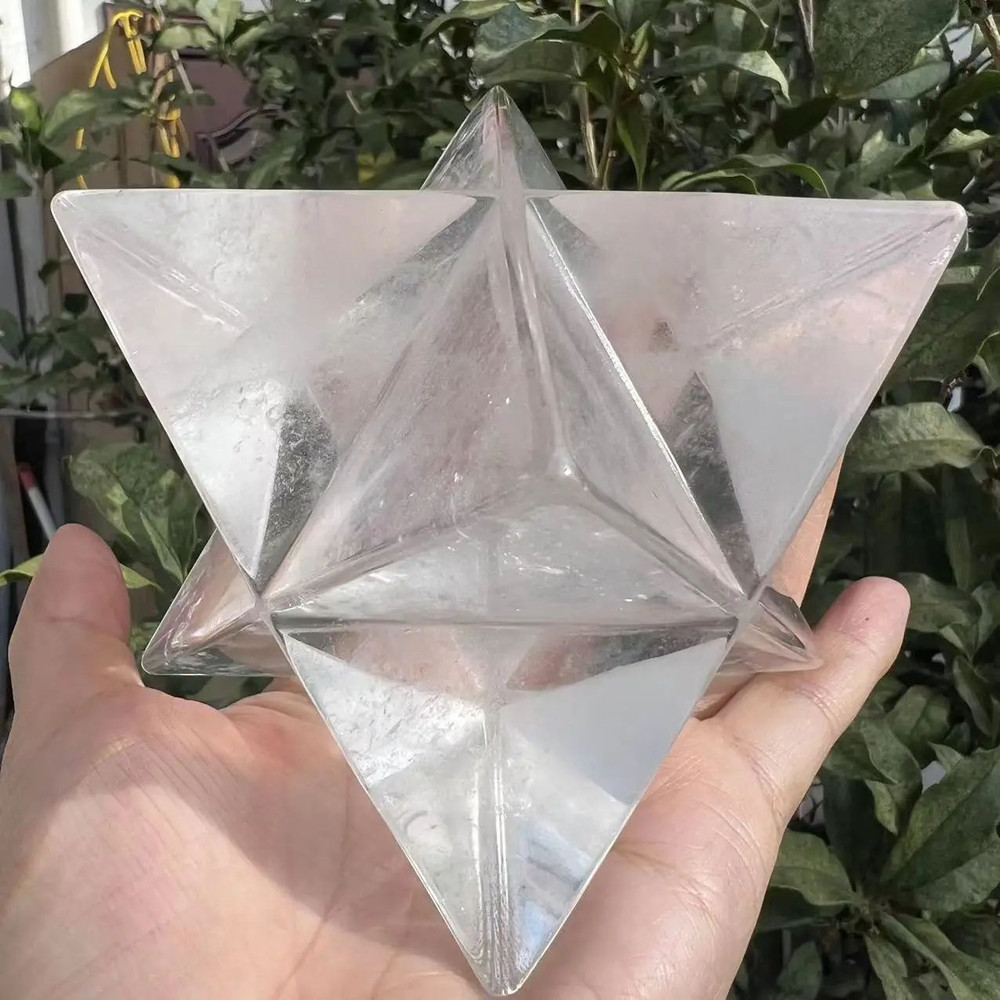 10CM Natural Clear Crystal Merkaba Pendulum Healing Energy Stones For Jewelry Decoration Spiritual 5