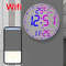 Smart WiFi Colorful LED Large Digital Wall Clock Temperature Date Week Display Dual Alarms Remote C 5