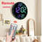 Smart WiFi Colorful LED Large Digital Wall Clock Temperature Date Week Display Dual Alarms Remote C 8