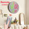 Smart WiFi Colorful LED Large Digital Wall Clock Temperature Date Week Display Dual Alarms Remote C 9