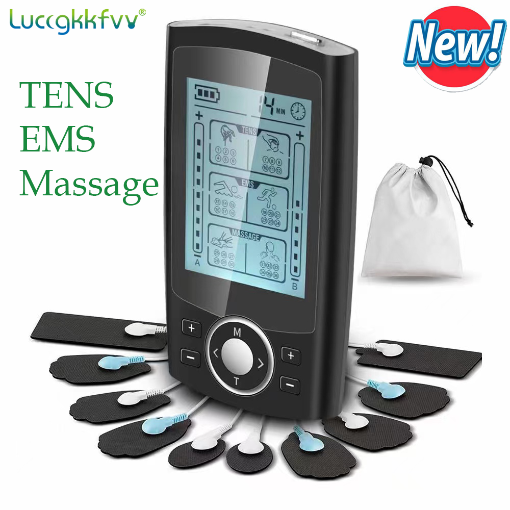 Tens Muscle Stimulator Electric EMS Acupuncture Body Massage Slimming Machine Digital Therapy Electrostimulator