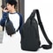 Mens Fashion Chest Bag Solid Color Nylon Crossbody Shoulder Bag With USB Charging Outdoor Casual On 1