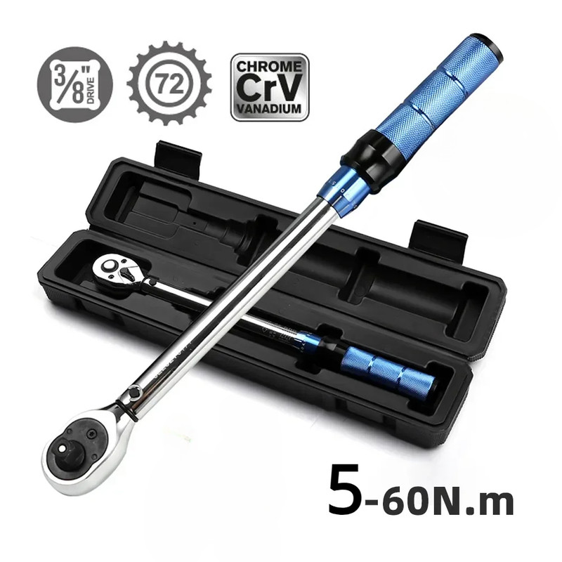 Professional Torque Wrench Square Drive, High Precision Torques Key for Cars, Bikes & Maintenance Tools