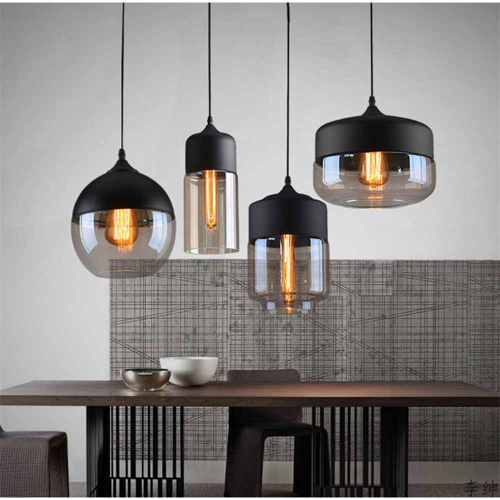 Nordic Pendant Lamp, Modern Glass Hanging LED Light Fixture for Restaurant, Living Room, Bedroom, Indoor Decoration