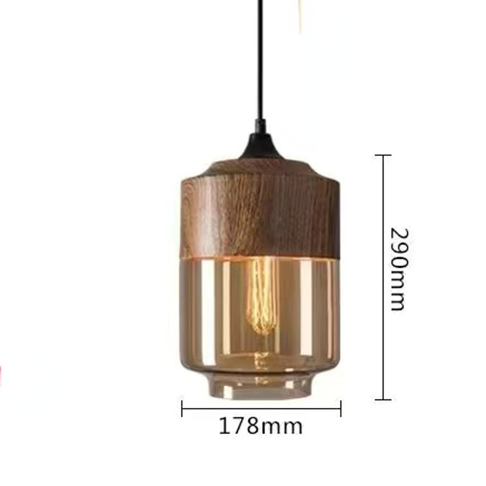 Nordic Pendant Lamp, Modern Glass Hanging LED Light Fixture for Restaurant, Living Room, Bedroom, Indoor Decoration