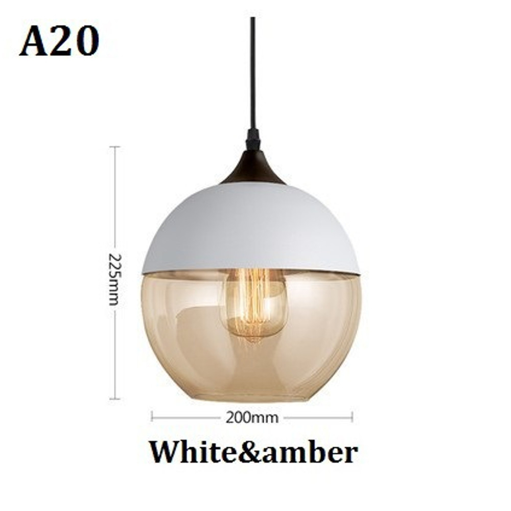 Nordic Pendant Lamp, Modern Glass Hanging LED Light Fixture for Restaurant, Living Room, Bedroom, Indoor Decoration