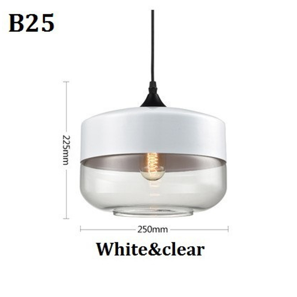 Nordic Pendant Lamp, Modern Glass Hanging LED Light Fixture for Restaurant, Living Room, Bedroom, Indoor Decoration