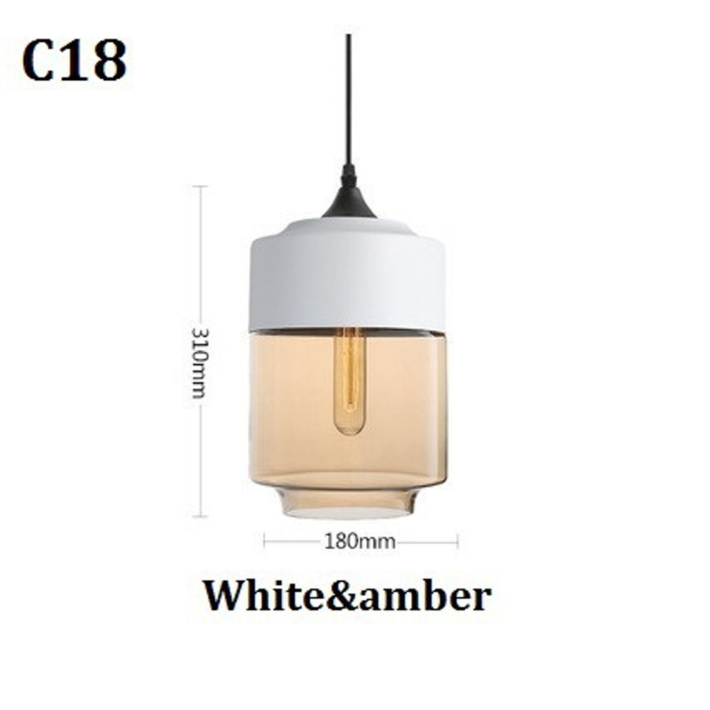 Nordic Pendant Lamp, Modern Glass Hanging LED Light Fixture for Restaurant, Living Room, Bedroom, Indoor Decoration