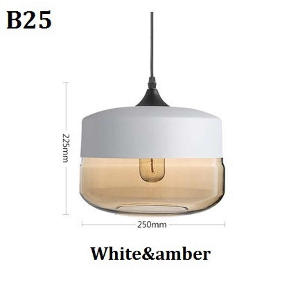 Nordic Pendant Lamp, Modern Glass Hanging LED Light Fixture for Restaurant, Living Room, Bedroom, Indoor Decoration