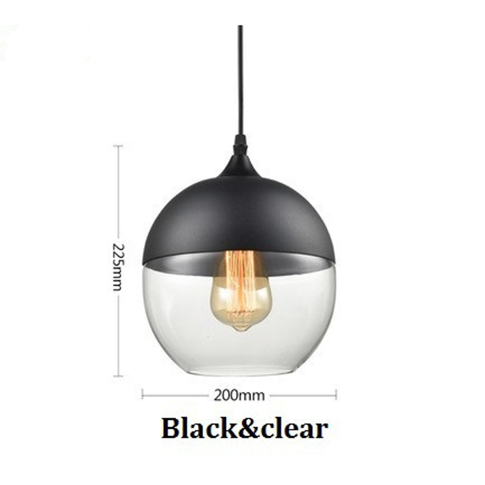 Nordic Pendant Lamp, Modern Glass Hanging LED Light Fixture for Restaurant, Living Room, Bedroom, Indoor Decoration
