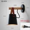 Hot Modern Wall Lamp Wood Iron LED Sconce For Bedroom Study Or Hallway Leather Accent Reading Light 9