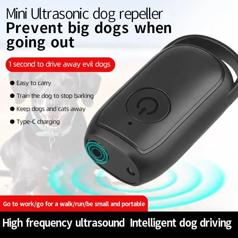 Mini Dog Deterrent Ultrasonic Dog Repeller With LED Effective AntiBarking Training Device For Dogs 6
