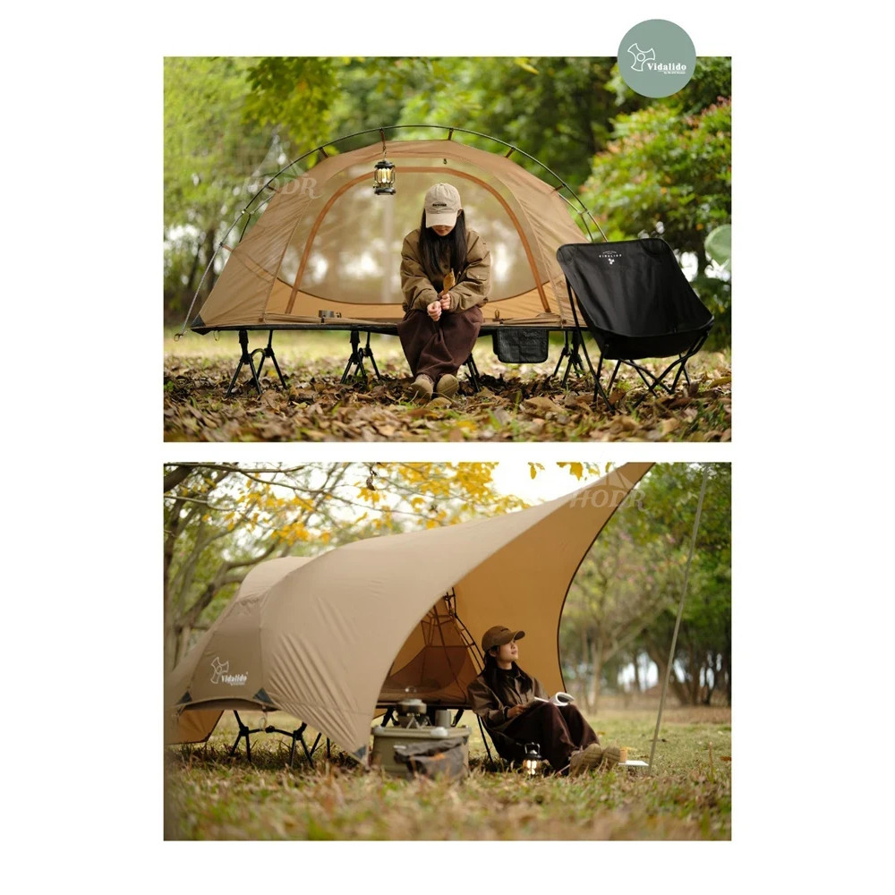 Vidalido Floating Island Tent Cot Ultralight 1Person OffGround Camping Tent With Mosquito Net Wate 3