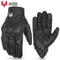 Summer New Vintage Leather Motorcycle Gloves For Men Black WearResistant Touchscreen AntiSlip Retro 6
