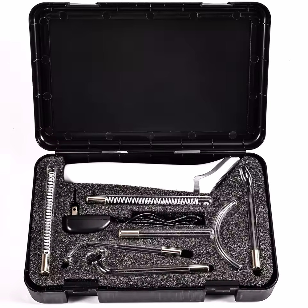 6-in-1 Touch Panel High Frequency Facial Machine, Electrotherapy Wand for Hair & Face, Argon Treatment, Acne & Skin Care