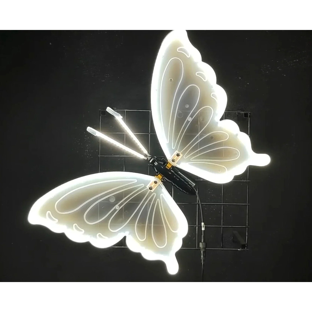 2 Pieces LED Outdoor Simulation Butterfly Lights, Dynamic, Static Holiday Party Decorations for Garden, Wedding, Event