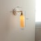 IWHD White Ceramic Modern Wall Lamp, Nordic Japanese Style LED Light for Bedroom, Living Room, Bathroom Mirror