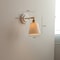 IWHD White Ceramic Modern Wall Lamp, Nordic Japanese Style LED Light for Bedroom, Living Room, Bathroom Mirror