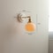IWHD White Ceramic Modern Wall Lamp, Nordic Japanese Style LED Light for Bedroom, Living Room, Bathroom Mirror