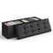 Folding Storage Ottoman Bench (43 Inches), Versatile Footrest, Coffee Table & Storage Chest with Soft Padded Seat