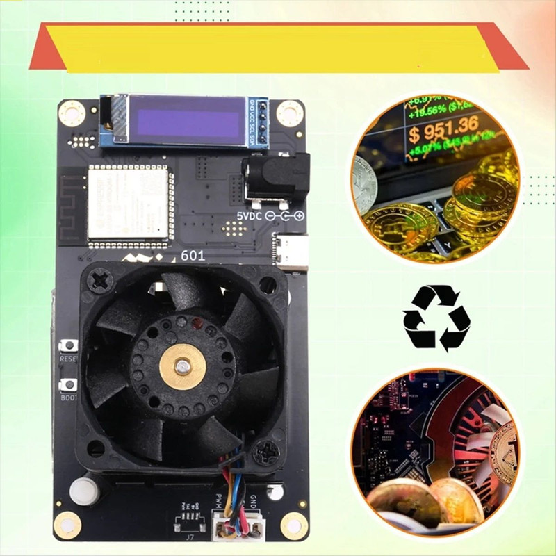 Bitaxe Gamma 601 12THS BTC Solo Miner 1822W BM1370 ASIC Bitcoin Miner 1