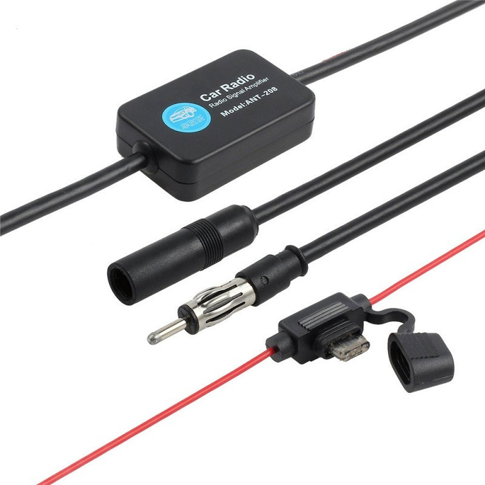 Car Antenna FM Signal Amplifier, Universal Practical Anti-Interference Radio Booster Amp, High-Performance Automobile