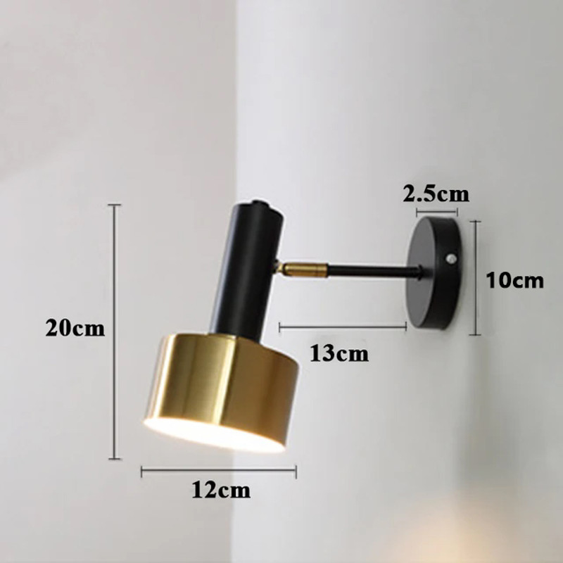 Adjustable Wall Lights Nordic, LED Iron Bedside Wall Lamps for Bedroom, Aisle, Stair, Indoor Lighting Sconce Home Decor