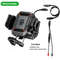 Motorcycle Phone Holder Handlebar Mount, Wireless Charger, USB-C Fast Charging, 1-Second Lock Release, Camera Friendly