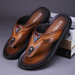 mens house beach walk around home flip flops, comfort platform outdoor indoor sandals, fashion clappers man slippers