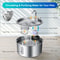Stainless Steel Cat Water Fountain, Pet Drinking Fountain With Ultra Quiet Pump, Multi-Layer Filtration System