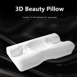 3d beauty pillow for side sleepers, anti-wrinkle face pillow, cervical support, memory foam pillow to prevent face press