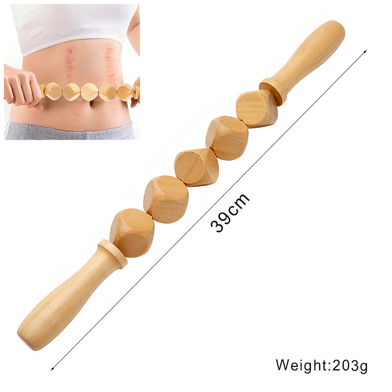 Natural Wood Lymphatic Drainage Massager AntiCellulite Body Sculpting Tools With Gua Sha For Beauty 9
