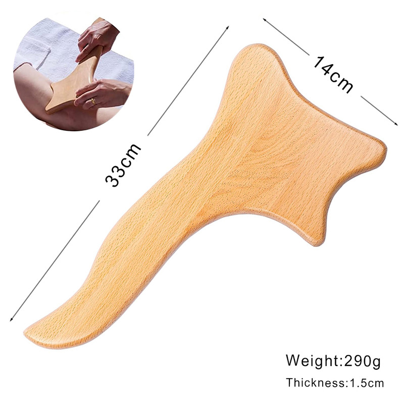 Natural Wood Lymphatic Drainage Massager AntiCellulite Body Sculpting Tools With Gua Sha For Beauty 7