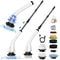 Cordless Electric Spin Scrubber, Power Scrubber with 8 Replaceable Brush Heads & Adjustable Extension Handle