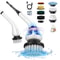 Cordless Electric Spin Scrubber, Power Scrubber with 8 Replaceable Brush Heads & Adjustable Extension Handle