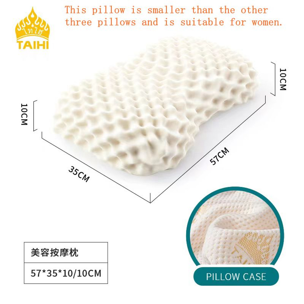 TAIHI Thailand Latex Pillow For Neck Pain Protect Vertebrae Health Care Orthopedic Pillow With Mass 3