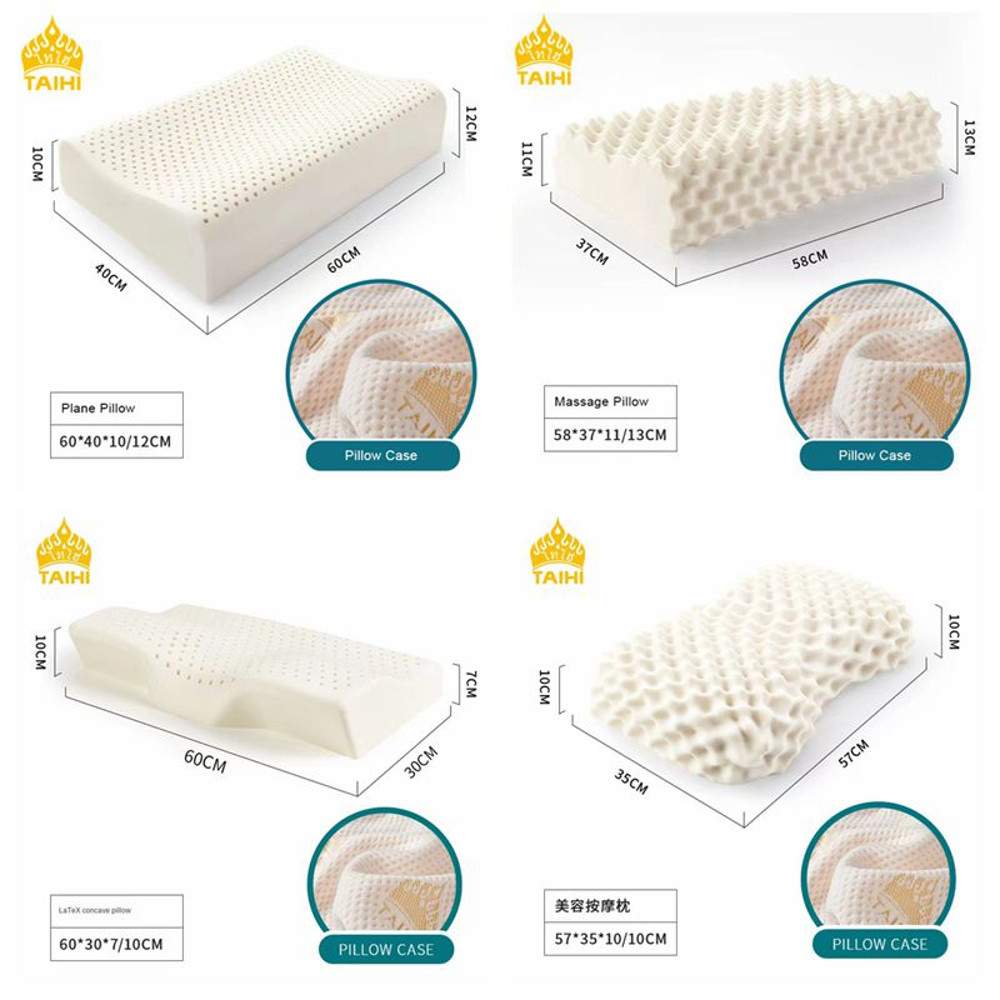TAIHI Thailand Latex Pillow For Neck Pain Protect Vertebrae Health Care Orthopedic Pillow With Mass 2