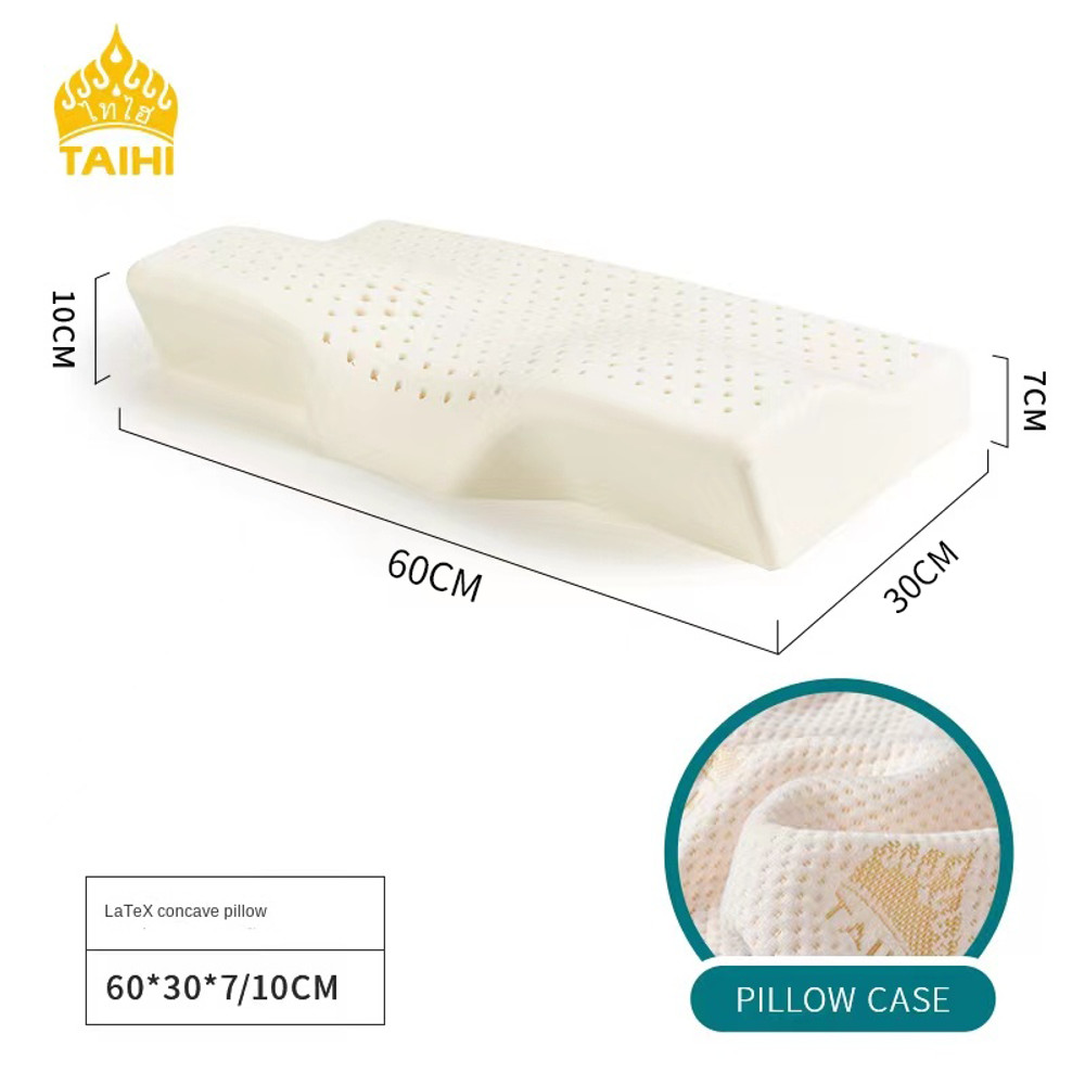 TAIHI Thailand Latex Pillow For Neck Pain Protect Vertebrae Health Care Orthopedic Pillow With Mass 6
