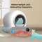 Smart Automatic Self Cleaning Cat Litter Box, Fully Enclosed Pet Toilet Litter Tray with Deodorizer, APP Remote Control