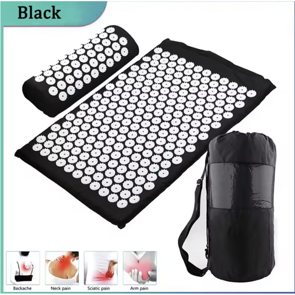 Ultimate Acupressure Mat, Pillow Set for Deep Tissue Muscle Relief and Zen Relaxation.