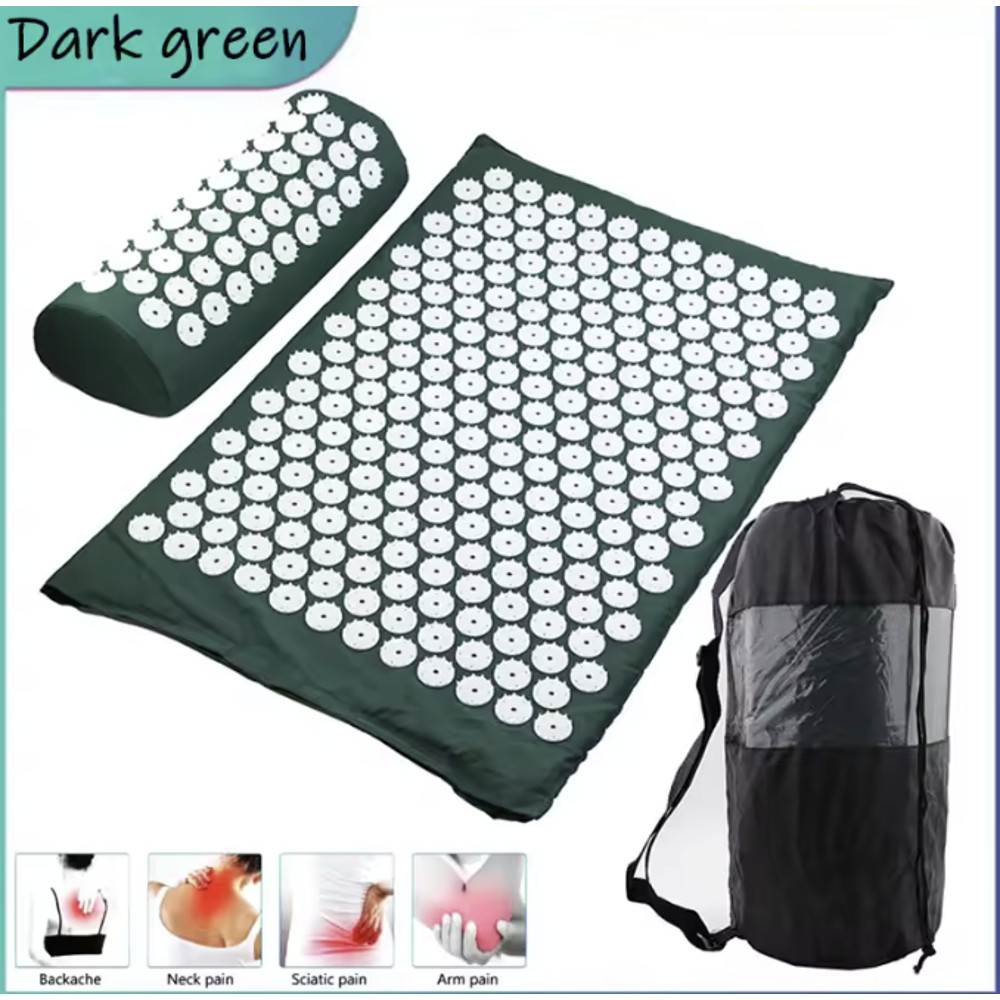 Ultimate Acupressure Mat, Pillow Set for Deep Tissue Muscle Relief and Zen Relaxation.