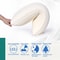 100% Natural Talalay Latex Pillow for Neck Pain, Orthopedic Cervical Support for Side, Back & Stomach Sleepers