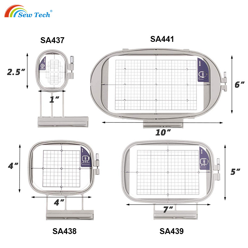 Sew Tech Embroidery Hoop Set For Brother Innov Babylock Machines SA437 SA438 SA439 SA441 Frames 5