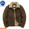Winter Male Cotton Jackets Padded Warm Loose Parka Coat Corduroy Short Jacket Man Solid Fur Collar Windbreaker