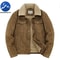 Winter Male Cotton Jackets Padded Warm Loose Parka Coat Corduroy Short Jacket Man Solid Fur Collar Windbreaker